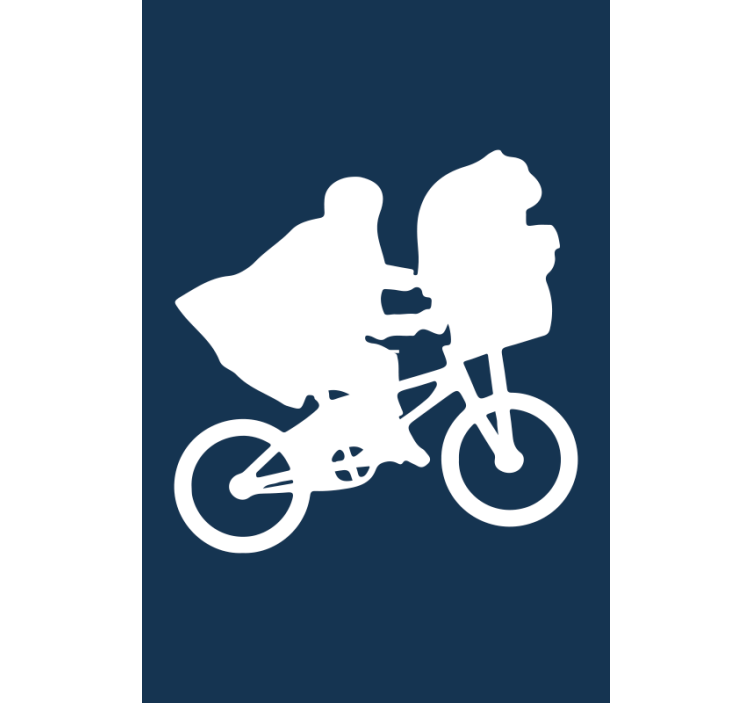 Estore de rolo de séries e filmes silhueta de bicicleta - TenStickers