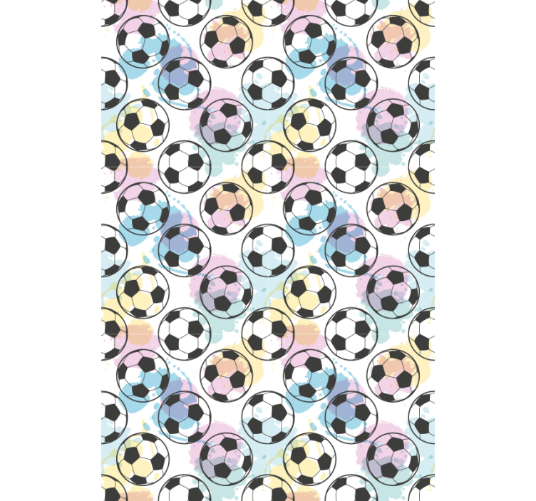 Estore de rolo futebol bolas coloridas - TenStickers
