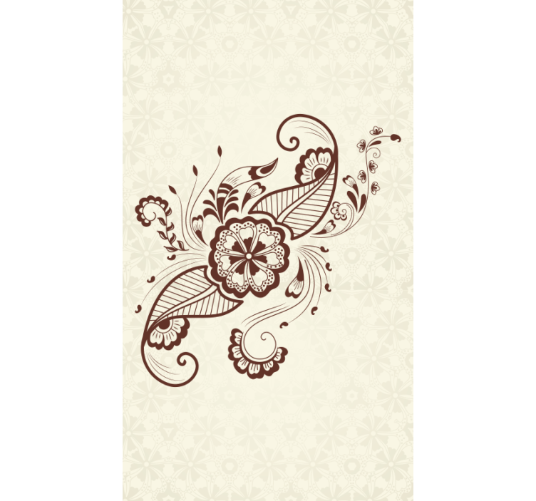 Estore de rolo florais motivo floral intricado - TenStickers