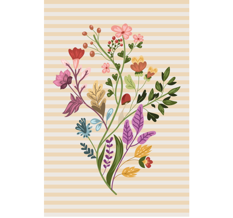 Estore de rolo flores e plantas arranjo floral - TenStickers