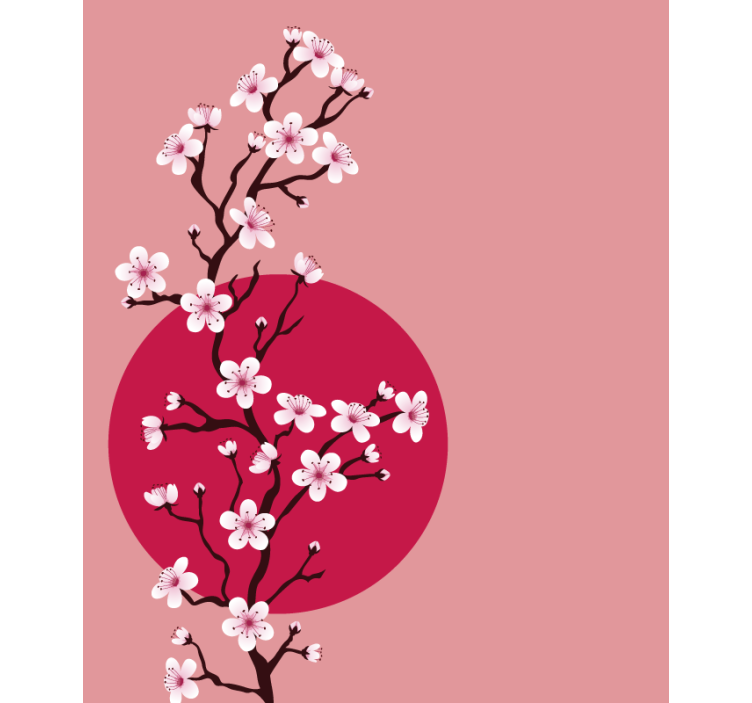 Estore de rolo flores e plantas caule de flor de sakura - TenStickers