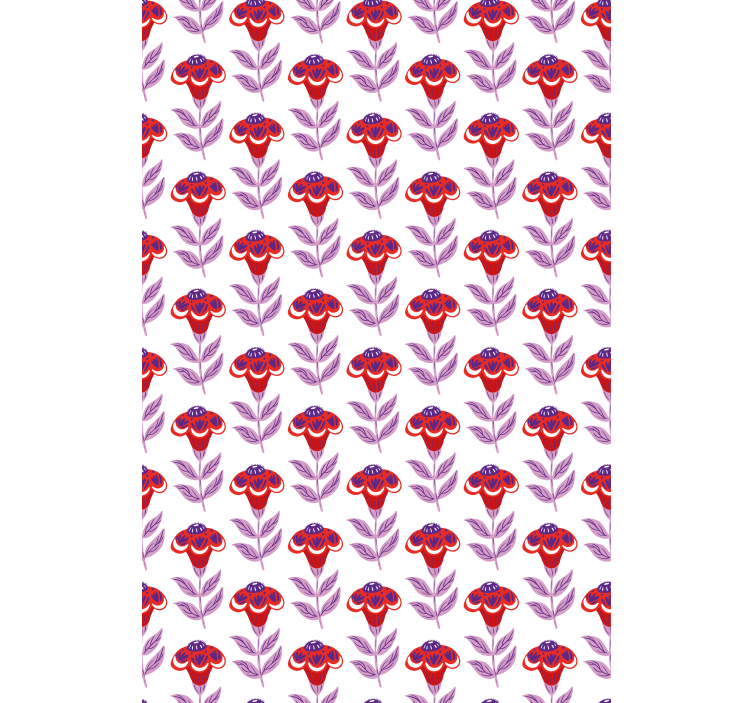 Estore de rolo flores e plantas tema floral vibrante - TenStickers