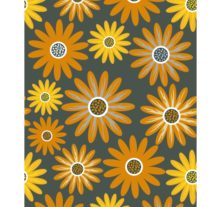 Estore de rolo flores e plantas arranjo floral alegre - TenStickers