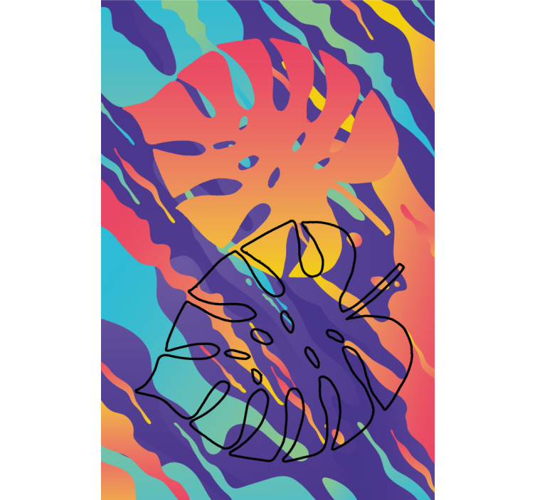 Estore de rolo modernos motivos abstratos de folhas - TenStickers