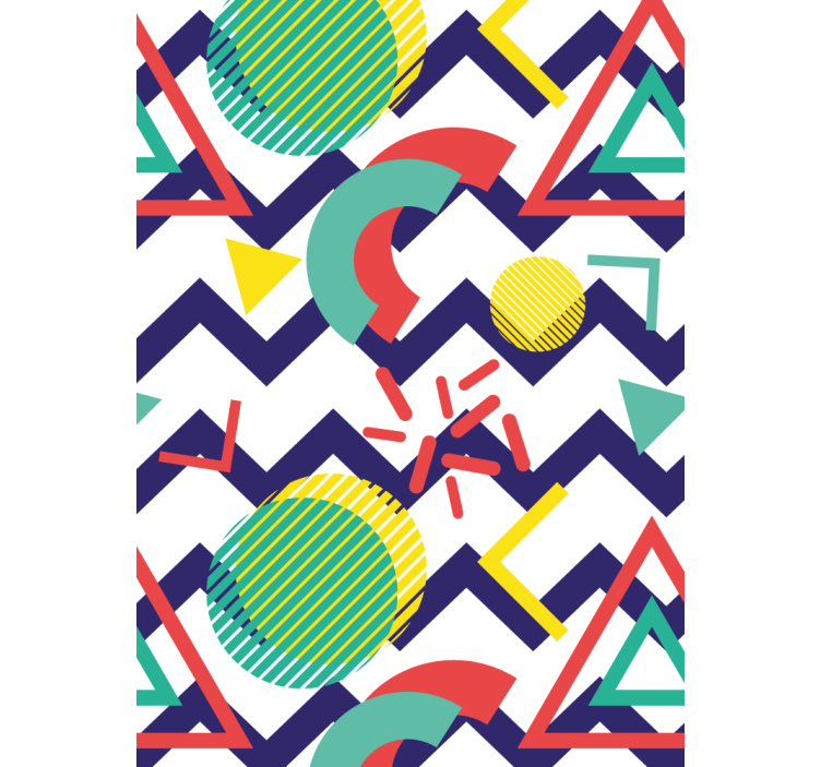 Cores fortes pintura geométrica pintura cega - TenStickers