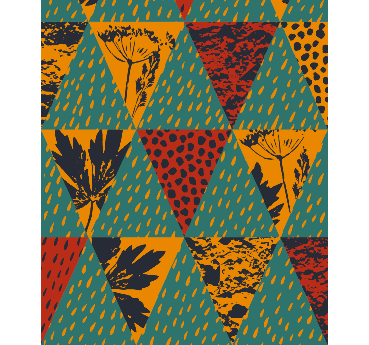 Estore de rolo modernos padrão floral geométrico - TenStickers