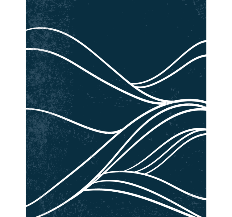 Estore de rolo preto padrões de linhas fluidas - TenStickers