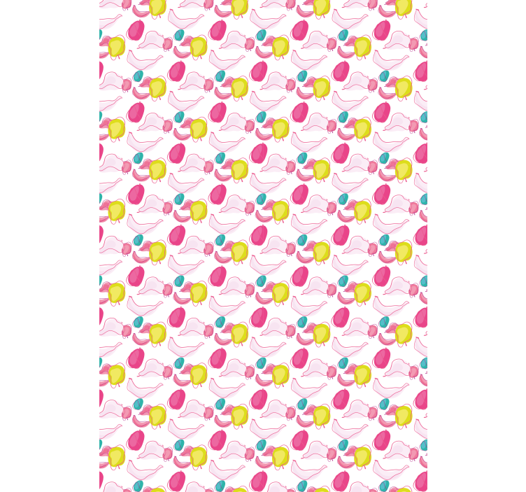 Cortina geométrica colorida de frutas e vegetais - TenStickers