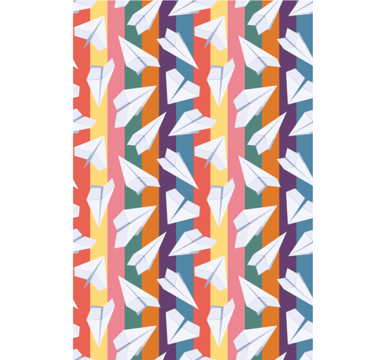 Estore de rolo divertidos avião de papel voo - TenStickers