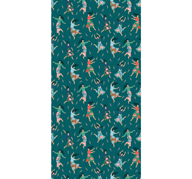 Estore de rolo original padrão de mulheres dançando - TenStickers