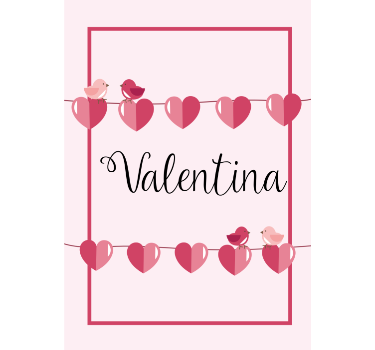 Estore de rolo juvenil corações de amor e nome - TenStickers