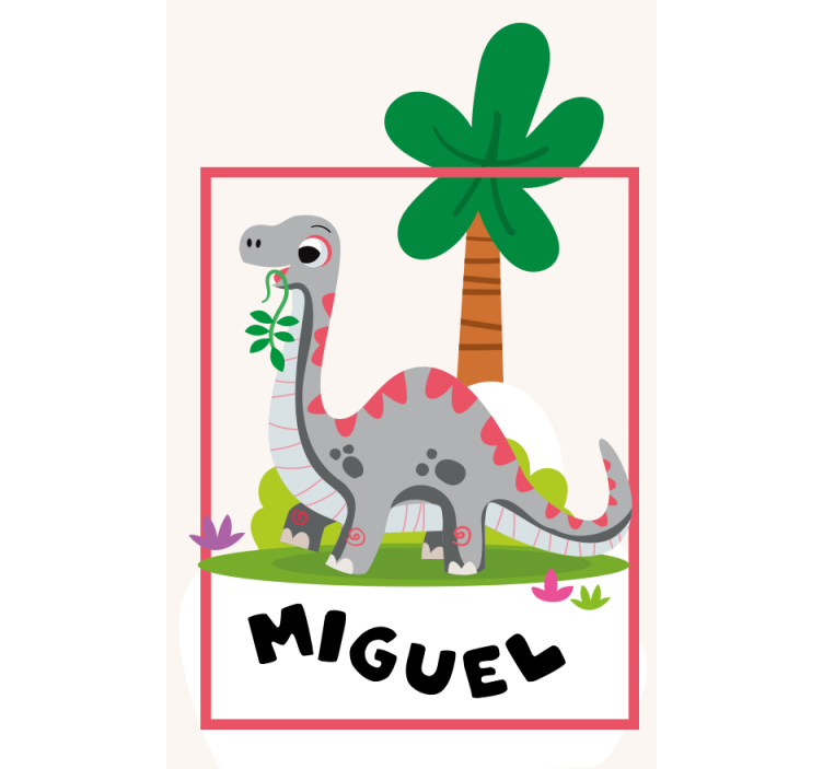 Estore de rolo dinossauros langer hals com nome - TenStickers