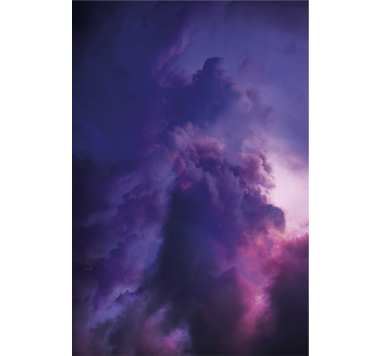 Céu roxo realista com nuvens cegas - TenStickers