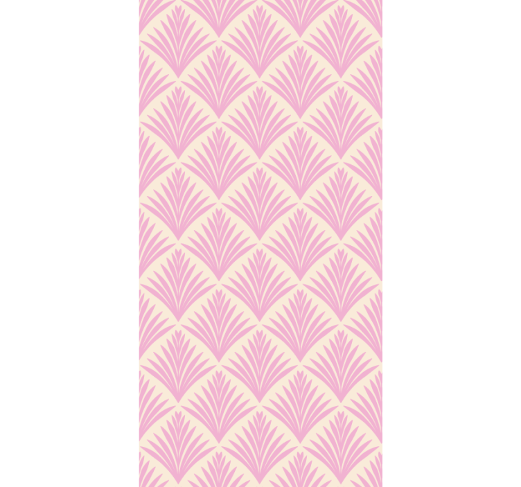 Rosa pastel palm padrão retro clássico cego - TenStickers