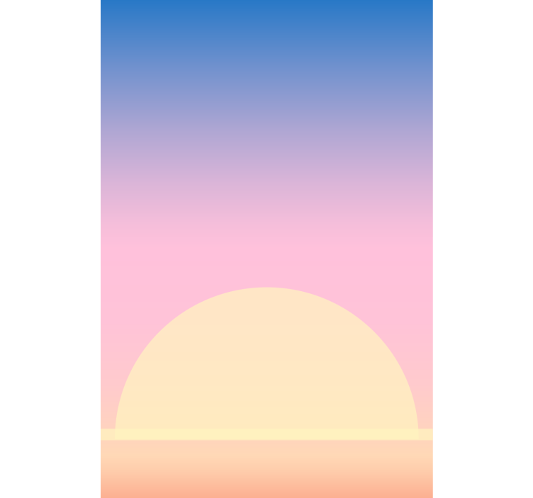 Estore de rolo com desenhos design horizonte do pôr do sol - TenStickers