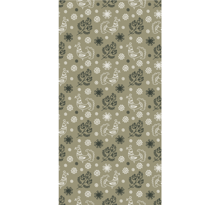 Estores de rolo de animais padrões de pássaros encantadores - TenStickers