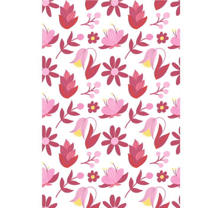 Estore de rolo flores e plantas padrão de arranjo floral - TenStickers