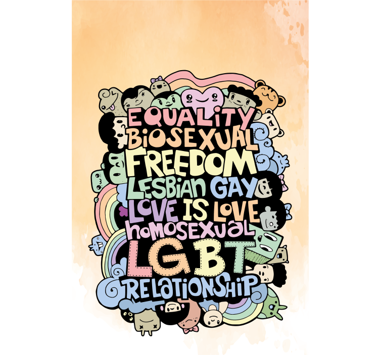 Estore de rolo com frases afirmação de amor lgbtq+ - TenStickers