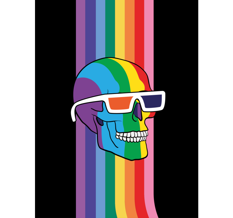 Lgbt cor caveira outra cega - TenStickers