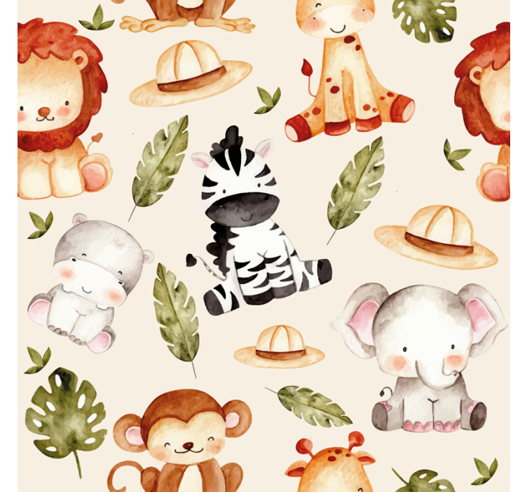 Safari infantil cego bege - TenStickers