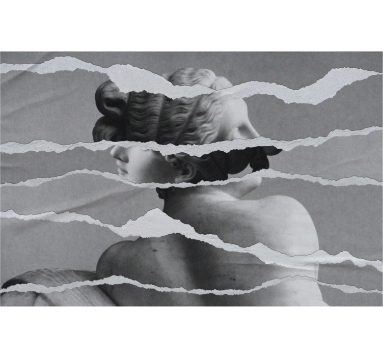 Estore de rolo com desenhos busto escultura homenagem - TenStickers