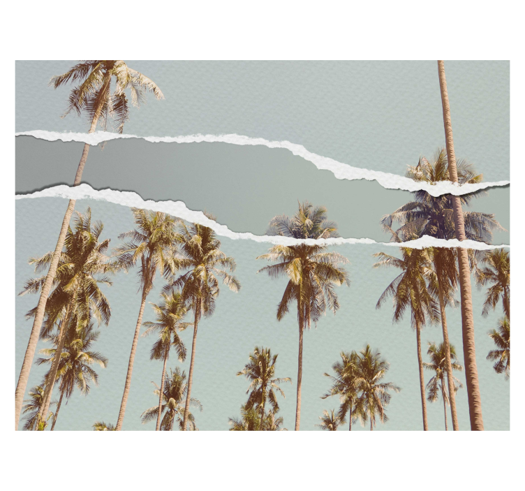 Imagem de palmeiras em papel rasgado estilo cego - TenStickers