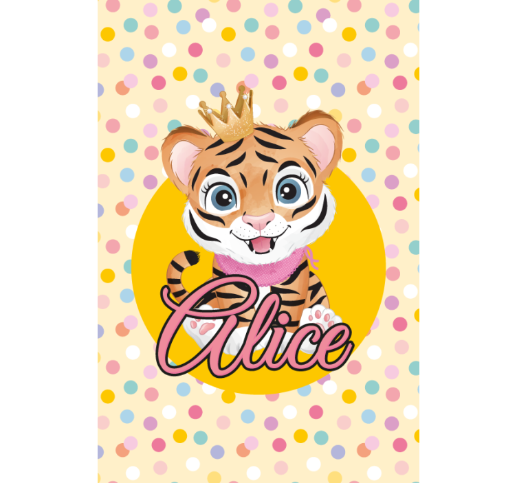 Estore de rolo infantil tigre bebê personalizado - TenStickers