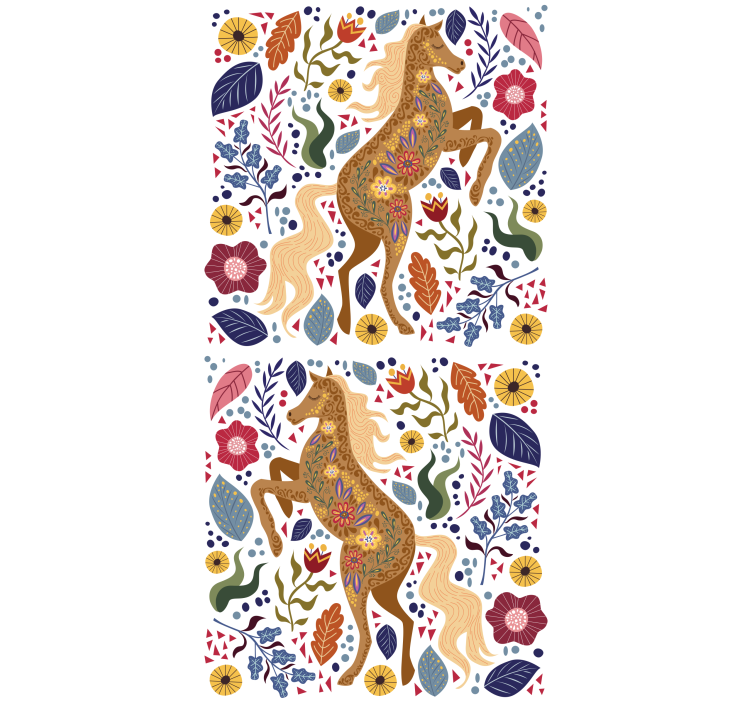 Estores de rolo de animais majestosa silhueta de cavalo - TenStickers