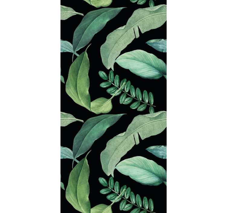 Estore de rolo flores e plantas design verde luxuriante - TenStickers
