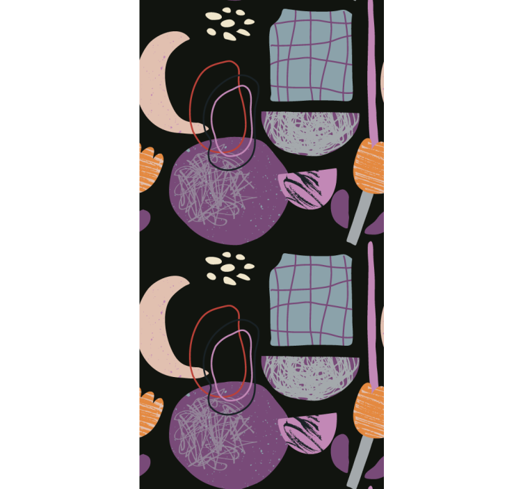 Estore de rolo modernos padrão de forma abstrata - TenStickers