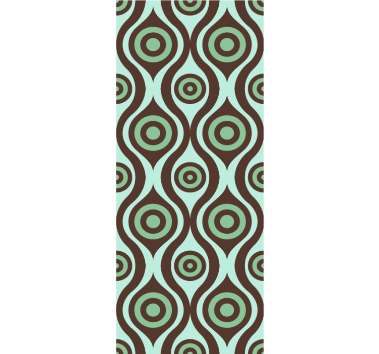 Cortinas de rolo com padrão dos anos 70 de formas irregulares - TenStickers