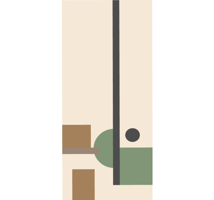 Cores naturais arte geométrica cega moderna - TenStickers