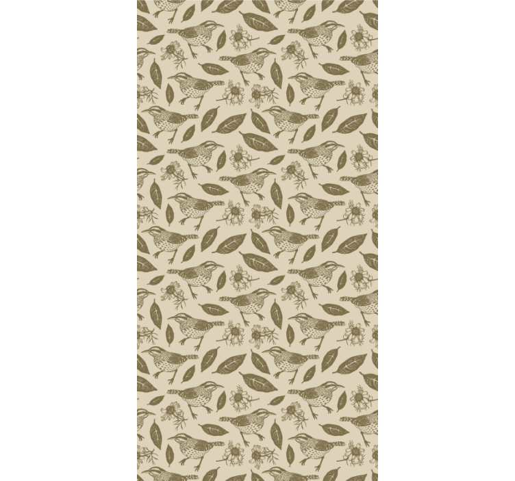 Estore de rolo animais variados pássaros na natureza e plantas - TenStickers