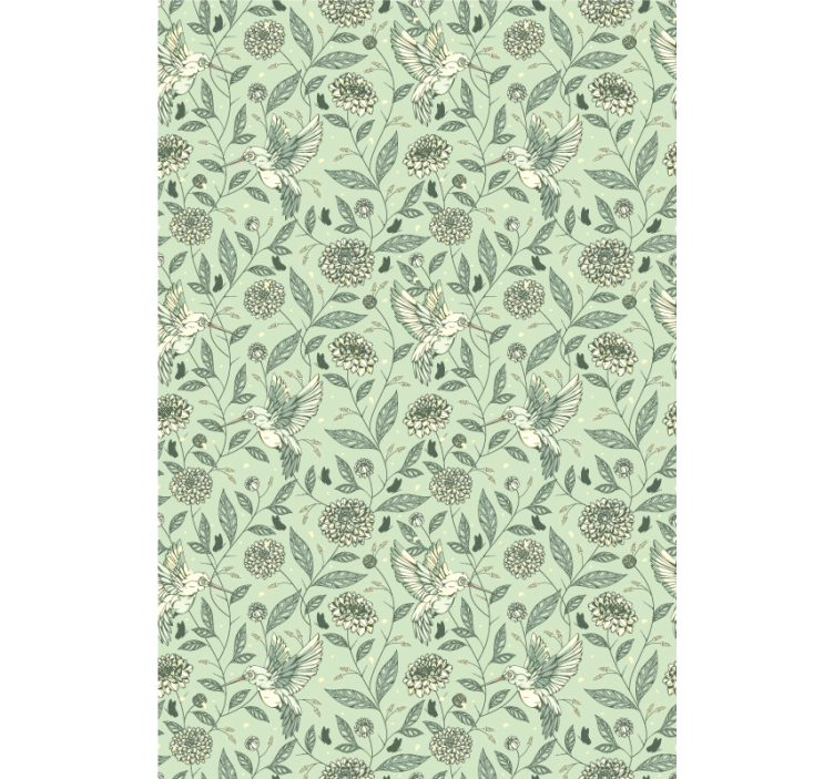 Estore de rolo flores e plantas design floral encantador - TenStickers