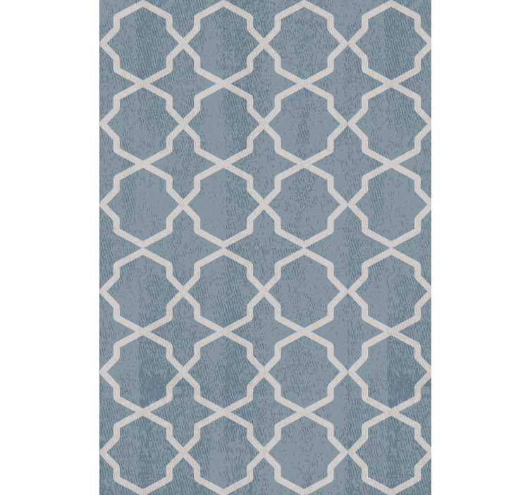 Flores e plantas cegas com padrão "hamptons" cinza - TenStickers