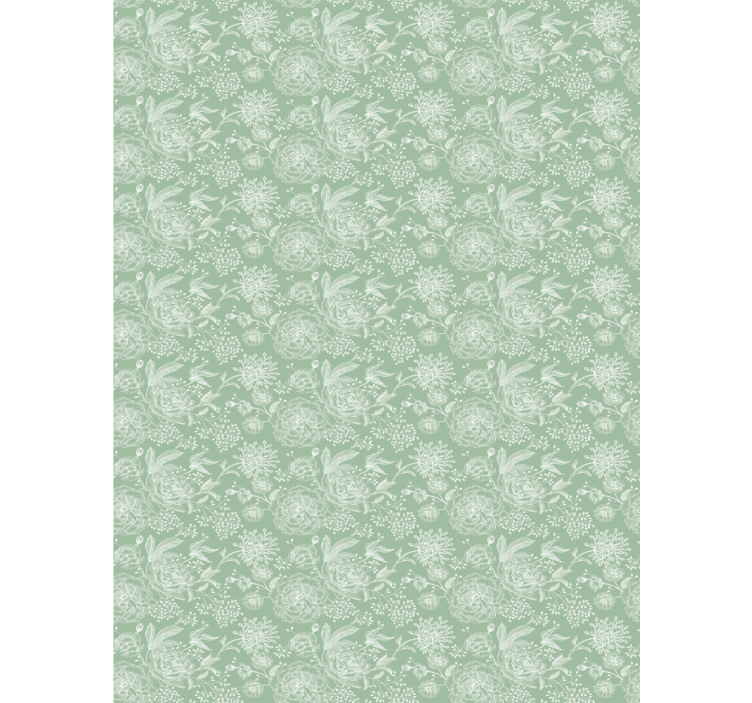 Estore de rolo flores e plantas elementos vegetais delicados - TenStickers