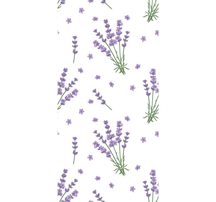 Estore de rolo flores e plantas padrão floral lavanda - TenStickers