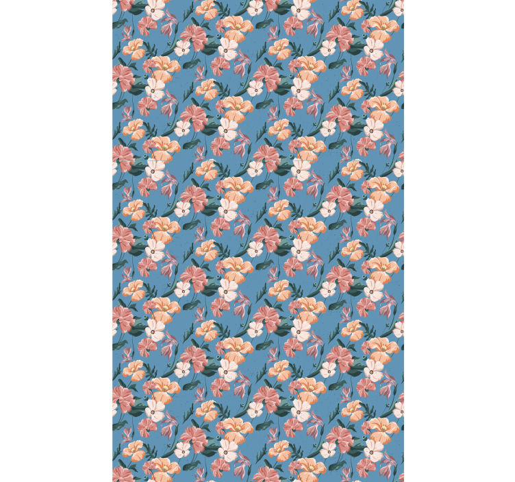 Estore de rolo flores e plantas padrão floral delícia - TenStickers