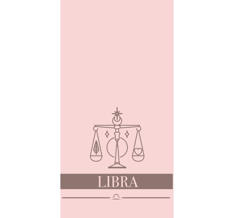 Estore de rolo com frases símbolo do zodíaco de libra - TenStickers