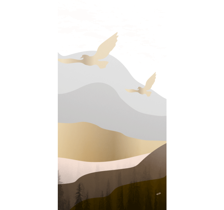 Estore de rolo modernos padrão de pássaros voando - TenStickers