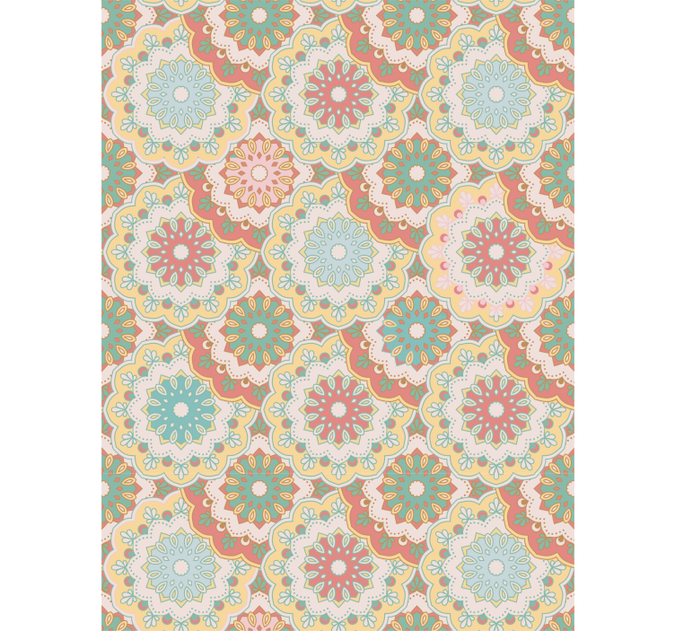 Estore de rolo florais com padrões florais intricados - TenStickers