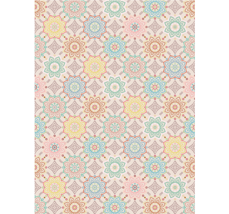 Estore de rolo florais conceito de flor vibrante - TenStickers