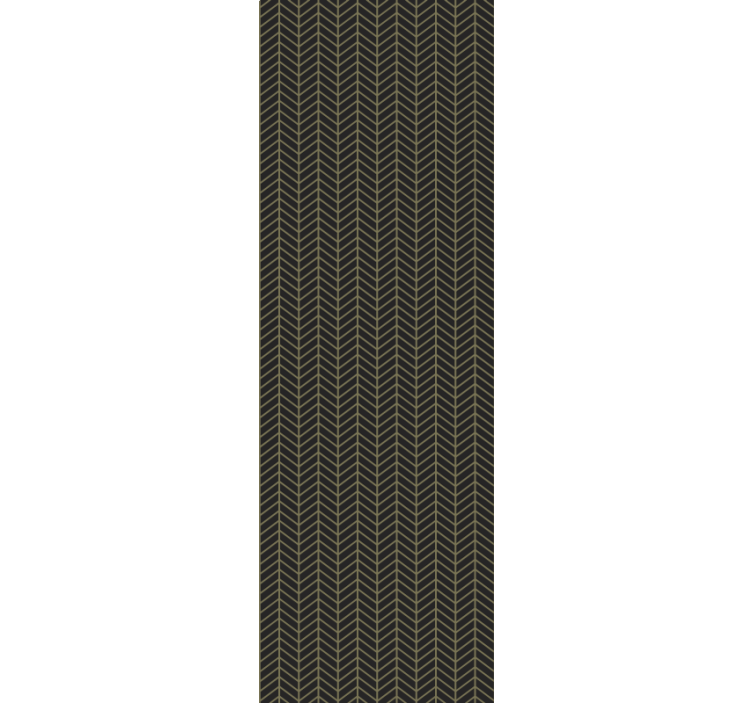 Estore de rolo elegantes padrão art déco marrom escuro com linhas - TenStickers