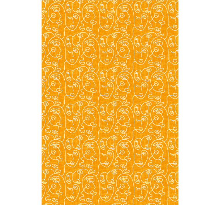 Mulheres abstratas desenhadas em laranja cegas - TenStickers