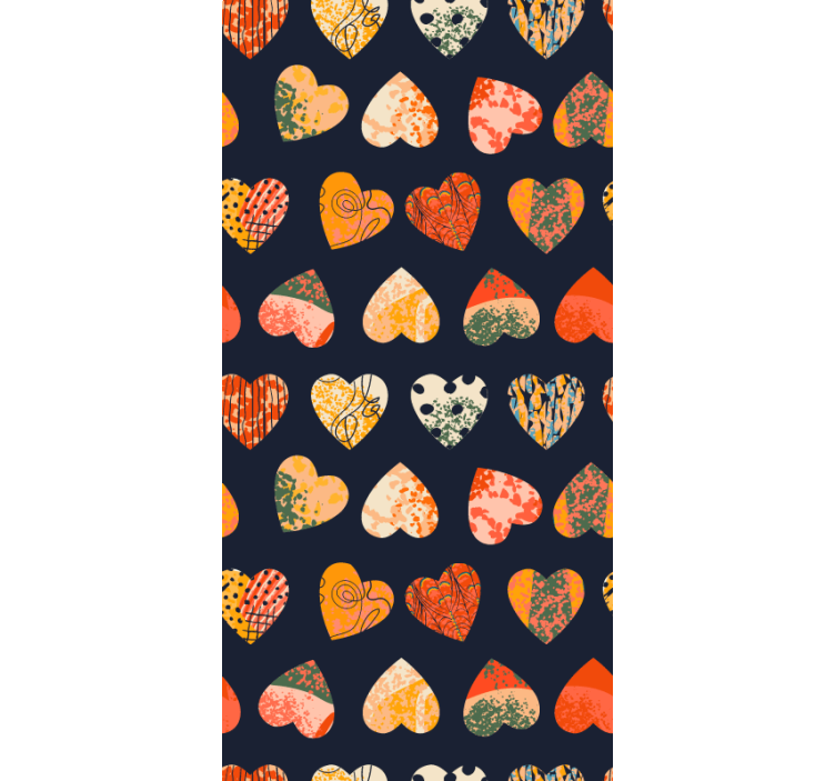 Estore de rolo romântico coleção de padrões de coração - TenStickers