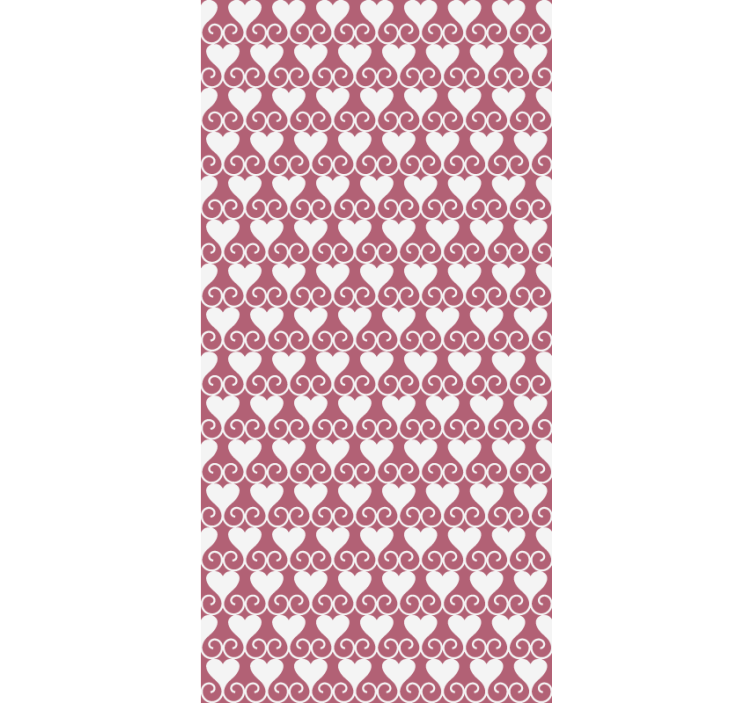 Estore de rolo romântico corações e redemoinhos - TenStickers