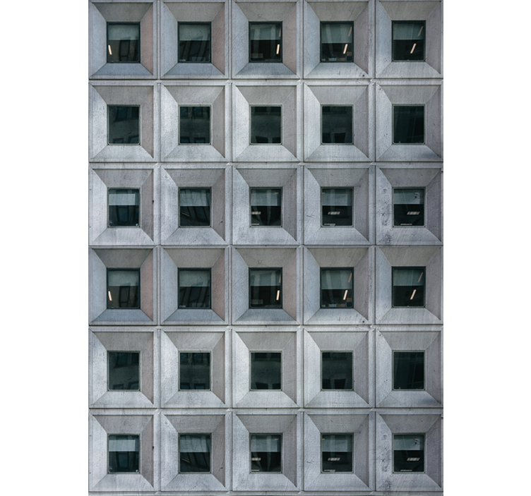 Arquitetura brutalista cinza cego - TenStickers