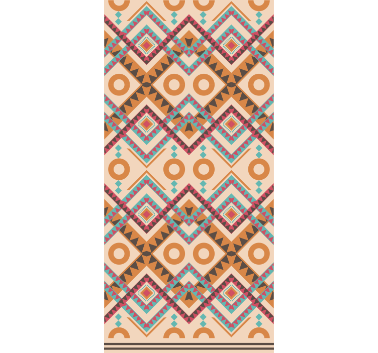 Cortina de janela padrão de diamantes multicoloridos - TenStickers