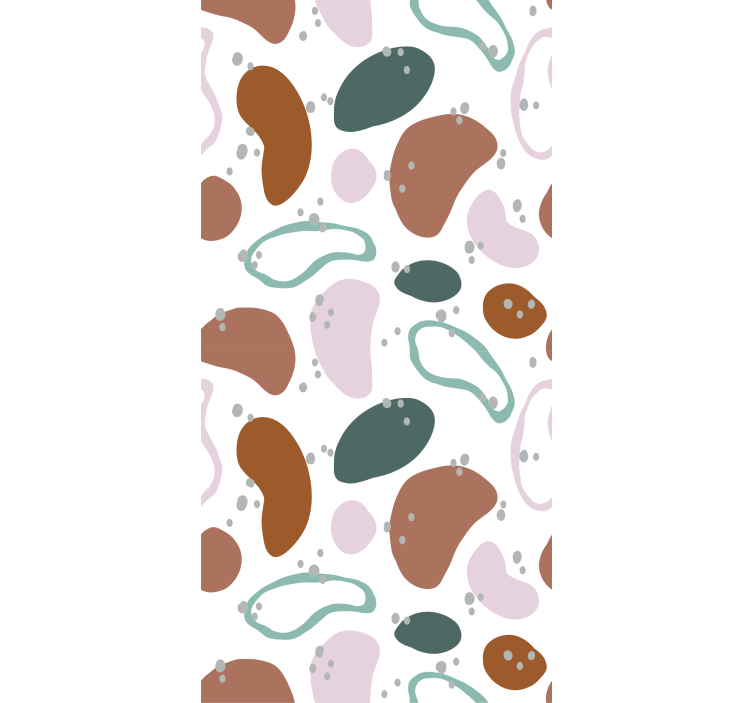 Estore de rolo de padrão de forma abstrata irregular - TenStickers