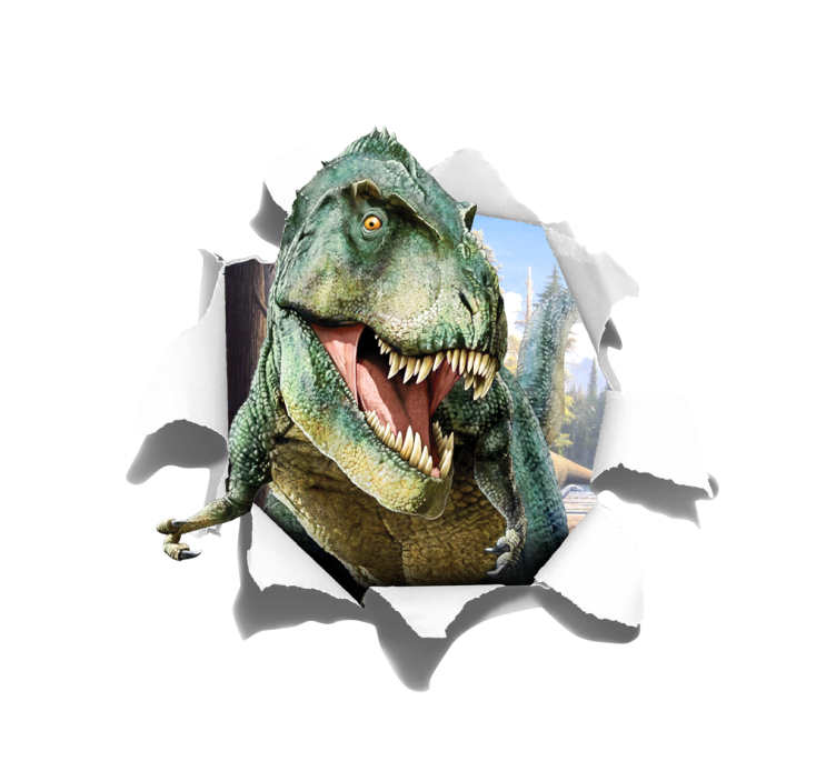 Estore de rolo infantil t-Rex raivoso 3D - TenStickers